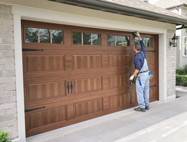 Custom garage door showcase by La Puente Garage Door Repair in La Puente