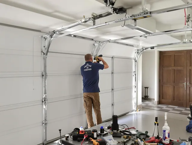 La Puente Garage Door Repair certified technician performing precision garage door repair in La Puente