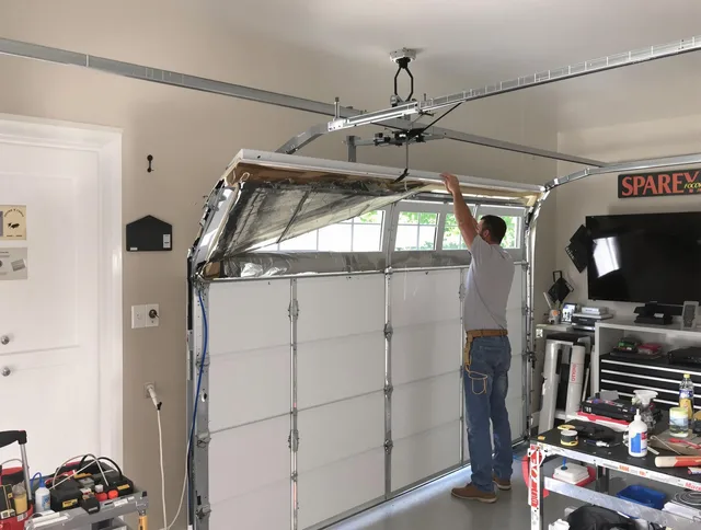 Garage door section replacement by La Puente Garage Door Repair in La Puente